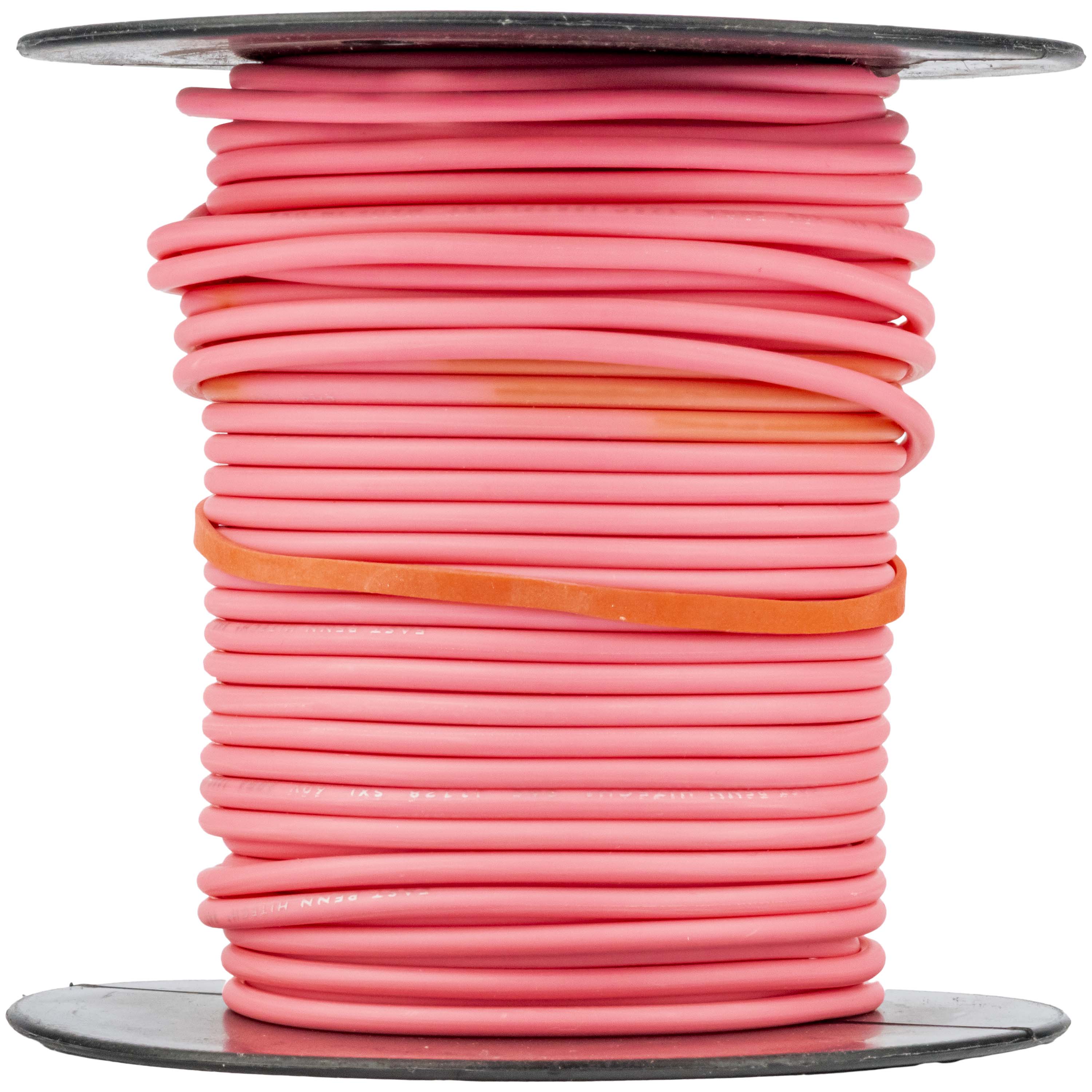 Cross-Linked Polyethylene Single Conductor Wire - 100 ft - 20 ga - Pink